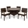 Carry Bird Wicker Patio Furniture Chair-Din Dining Chairs In Grey Colour