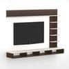 Primax Plus Large Engineering Wood Wall Mount Tv Unit In Wenge & White Finish