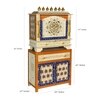 D'Dass Copper Mdf and Sheesham Wooden Temple With Cabinet For Pooja
