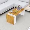 Hexa Engineered Wood Coffee Table In Frosty White And Giant Wood