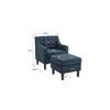 Pearson Accent Chair With Ottoman Grey