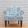 Genova Wing Chair in Blue Floral Colour