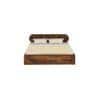 Woodwhiz Solid Wood King Bed With Drawer Storage In Provincial Teak Finish