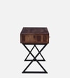 Arno Sheesham Wood Writing Table In Rustic Teak Finish