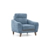 Ronan 1 Seater Fabric Sofa in Denim Blue Colour