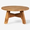 Ava Indonesian Teak Outdoor Coffee Table In Light Brown Finish