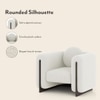 Reno Lounge Chair in White Himalaya Boucle Colour