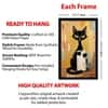 The Castle Decor Funny Black Cat Toilet Paper Wall Art 8x12 Inch