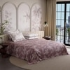 Stoa Paris Super King Size Cotton Bedsheet with 4 Pillow Covers  Size Ember Leaf Coral
