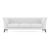 Weston 3 Seater Half Leather Sofa In Polaris Colour