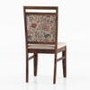 Alaine Dining Chair in Calico Floral Retreat and Pony Beige Non-Printed Seat with Teak Finish