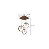 Hexagram Brown Solid Wood Cluster Hanging Light