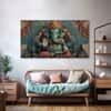The Castle Decor Lord Ganesha Wall Painting Wooden Framed 27x48 Inch (Style 20)