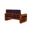 Maruti 2 Seater Wooden Sofa (BLUE Colour, Honey Finish)