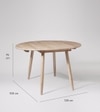 Rond Way Solid Wood Dining Table In Natural Finish