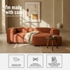 Elegantedge Wood Left Aligned 2-Seater With Upholstery Non Storage Sofa In Brown Colour
