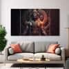 The Castle Decor Lord Shiva Wall Painting Wooden Framed 27x48 Inch (Style 1)