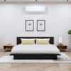 Hexa Engineered Wood Modern Queen Bed With Headboard Without Storage In Flower Wenge