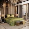 Stoa Paris Super King Bedsheet  Bedsheet, Eternal Glow, Olive Oasis