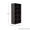 Hexa Engineered Wood Bookshelf Multipurpose Storage Rack in Flower Wenge Colour