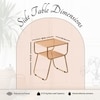 Rattan Iron Side Table in Gold Colour