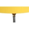 Merlin Yellow cotton table lamp with brown wood base