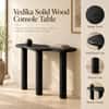 Vedika Solid Wood Console Table in Matt Black Finish 119 cm