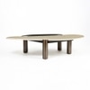 Chap Marble Coffee Table In Brass  Finish