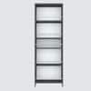 5 Open Shelves In Highland Pine Finish With Free Standing Tall Units.