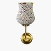 Devansh Metal Electric Wall Light in Gold Colour with Multicolor Shade Count of 1 Light