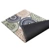 Multicolor Geometric Machine Made Polyester 5 X 7 Feet Carpet