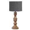 Devansh Grey Jute   Table Lamp With  Wood Natural Base (7X17.5 Inches)-17