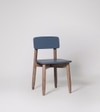 Rota Solid Wood Dining Chair in Blue Colour