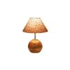 Multicolor cotton with Natural Wood Table Lamp -3