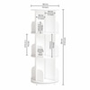 360° Rotating Bookshelf – 3 Tier Space Saving Book Organizer with Smooth Rotation, White Finish