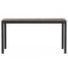 Holven 6 Seater Rectangular Dining Table Brown Maple & Black