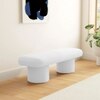 Cassy Boucle 2 Seater Modern Bench in white Color