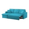 William  Pull Out Sofa cum Bed  in Turquoise Colour