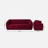 Rosa Fabric Sofa (Maroon)