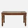 Rangrez Sheesham Wood 6 Seater Dining Set in Provincial Teak Finish with Cushioned Chairs