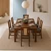 Globally Indian Remy Solid Sheesham Wood 6 Seater Dining Table Set 6 Chairs Grey