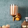 Eliante Alif Iron Wall Light With Glass In Gold Colour