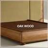 Elowen Softline Queen Size Bed in velvet With Oak wood Frame & Hydraulic Storage