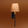 Devansh Metal Electric Wall Light in Black Colour with Beige Shade Count of 1 Light