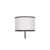 Adelaide Multicolour Fabric Floor Lamp with Black Iron Base