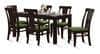 Brighton-Fabio 6 Seater Dining Table With Set Of 6 Chairs Colour-Matty Olive Finish-Mahogany