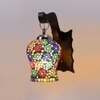 Devansh Solid Wood Electric Wall Light in Brown Colour with Multi Shade Count of 1 Light