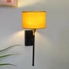 Devansh Metal Electric Wall Light in Black Colour with Yellow Shade Count of 1 Light