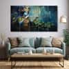 The Castle Decor Krishna Ji Wall Painting Wooden Framed 27x48 Inch (Style 7)