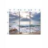 Truss Blue Seascape Sunset Triptych Canvas Wall Prints Canvas Wall Prints Set of 3 Multicolor Matte